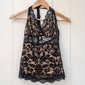 Ann Ferriday lace halter top